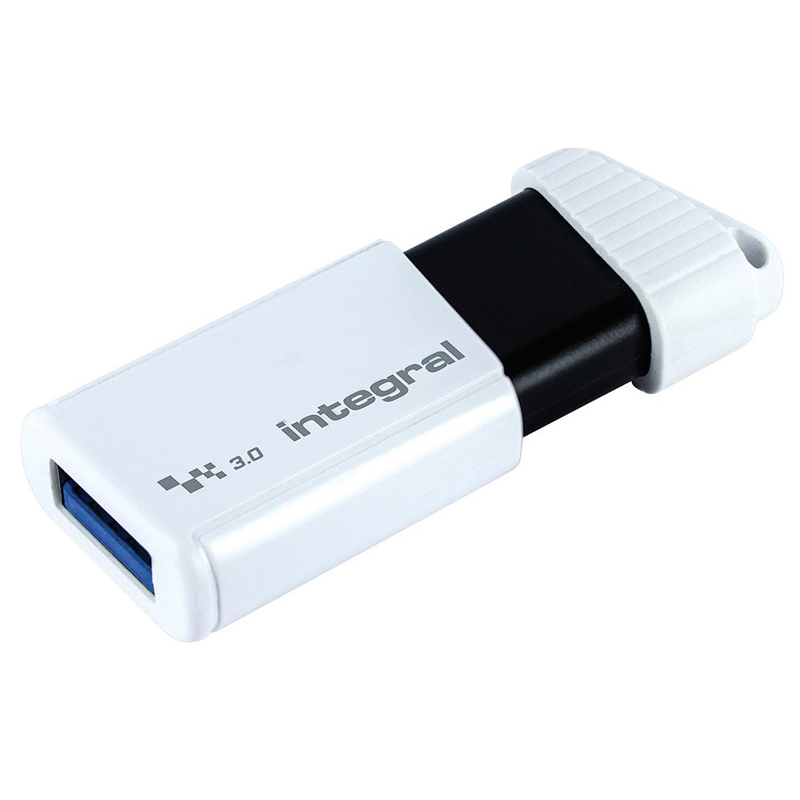 Integral 128GB Turbo USB 3.0 Flash Drive - White - 400MB/s