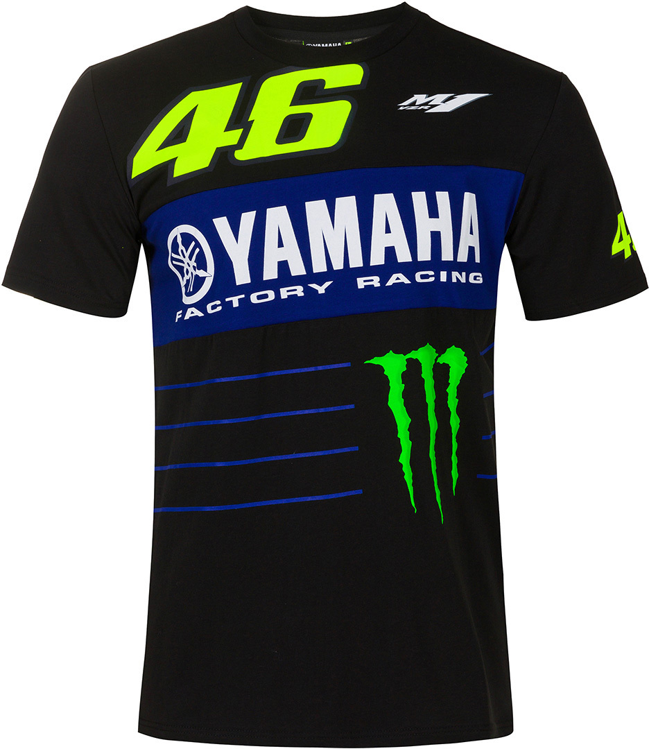 VR46 Yamaha Power Line T-Shirt Noir Bleu 2XL