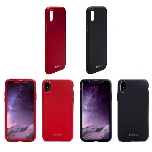 VORSON 360-degree Full Protective Phone Case with Protective Film for iPhone X Scratch Resistant Anti-dust Anti-shock