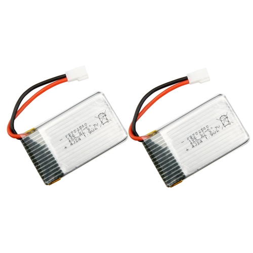 2pcs 3.7V 500mAh Li-po Battery for SYMA X5C GoolRC G90 QX85 QX90 JJRC T1 T2 Indoor Micro FPV Racing Quadcopter