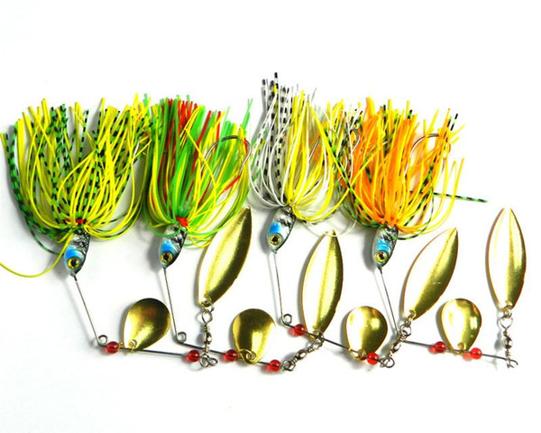 bleeding elite buzzbait with double willow 17g 4colors 3d eyes saltwater spinnerbaits metal hard baits