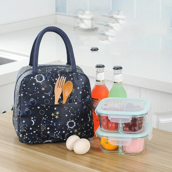2020 insulated lunch bag thermal stripe tote bags cooler picnic lunch box bag for kids women girls ladies men children #y5