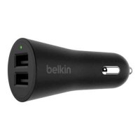 F8M930BTBLK In-Car Charger with 2 USB Ports - Black