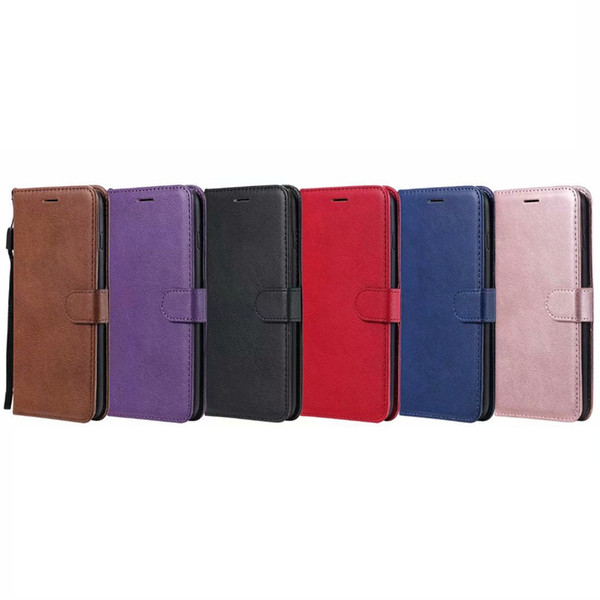 Wallet Leather Case For Huawei P30 Pro P Smart 2019 Sony XZ4 Galaxy S10 Plus Lite A6S C9 Core J4 Core Flip Cover ID Card Slot Pouch Strap