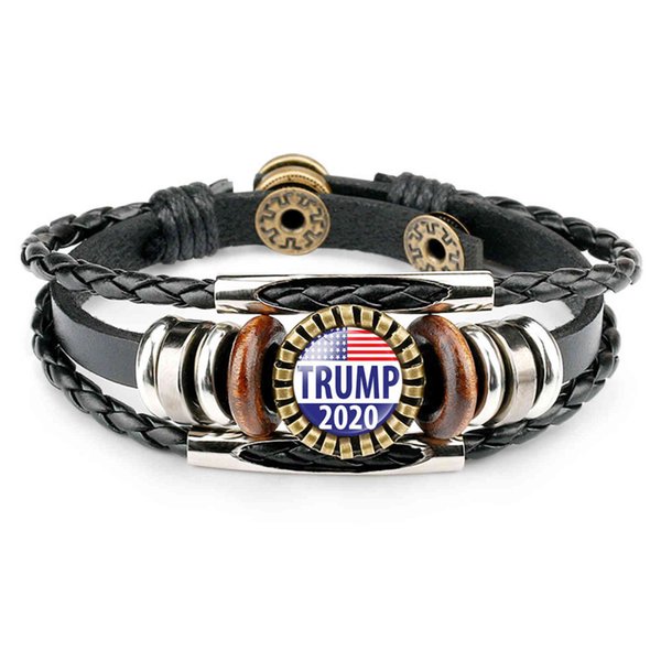 Chinese Style Products Jewelry Accessories 2021 Us Election Trump Cheer Product Women's Cowhide Bracelet