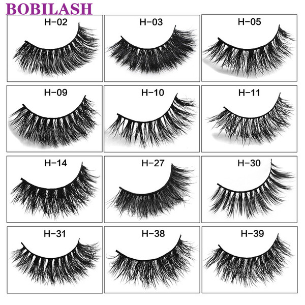 bobilash 1pair 3d mink hair false eyelashes handmade cruelty-eyelash three-dimensional multi-layer thick cross eyelashes