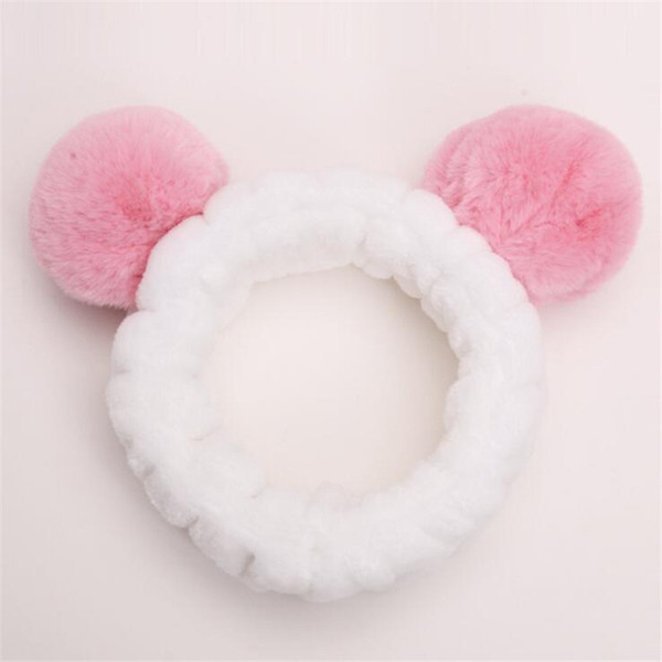 2019 new 1pc sweet shower hair band sports yoga headband coral velvet soft parent-child washing face hair band