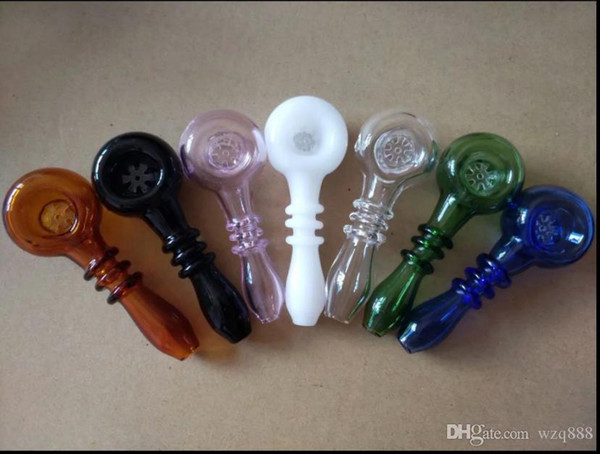 New color three-wheel snowflake pipe Wholesale Glass Hookah, Glass Water Pipe Fittings, Smoking ,Free Shippin
