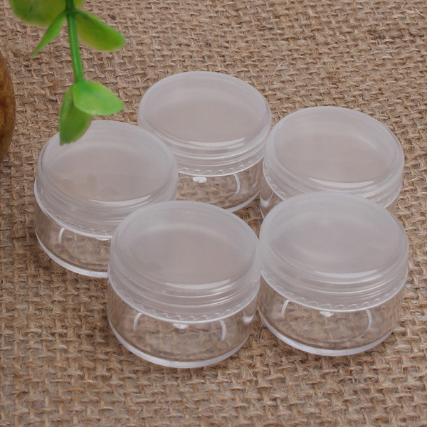 wholesale 50pcs/lot outdoor travel portable clear transparent empty makeup cosmetic sample case holder storage containers small round