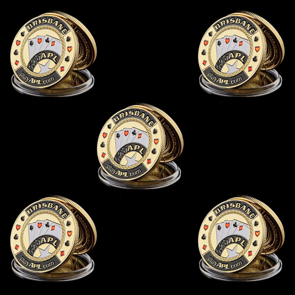 5PCS US Texas Craft Hold'em Flop Turn River Big Small Blind Poker Chip Guard Card Goin Game Medal