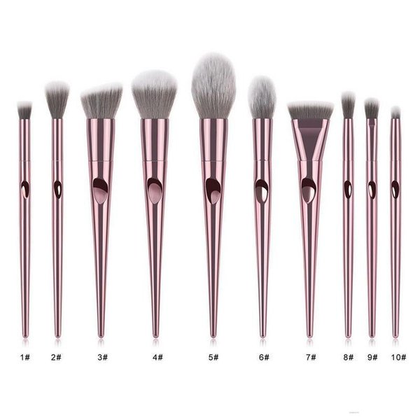 Makeup Brushes 10Pcs Eyeshadow Women Beauty Glitter Make Up Brush Tools Loose Powder Blush Cosmetics Set
