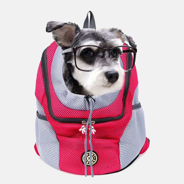 new outdoor pet dog carrier bag pet dog out camping front mesh backpack carrier double shoulder portable travel backpack