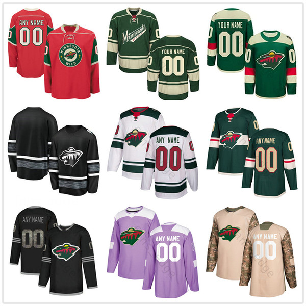 Custom Minnesota Wild #7 Matt Cullen 24 Matt Dumba 9 Mikko Koivu 39 Nate Prosser 36 Nick Seeler Men Women Kids Youth Hockey Jerseys