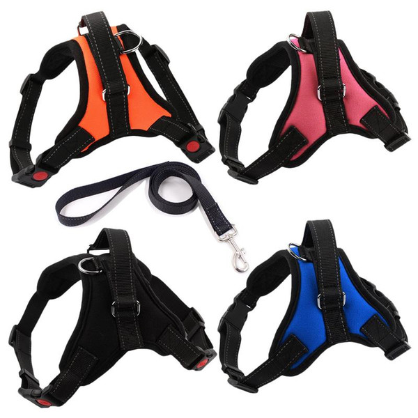 behogar pet harness leash set adjustable dogs reflective chest harness with rope lead strap for dogs up to 15kg walking training