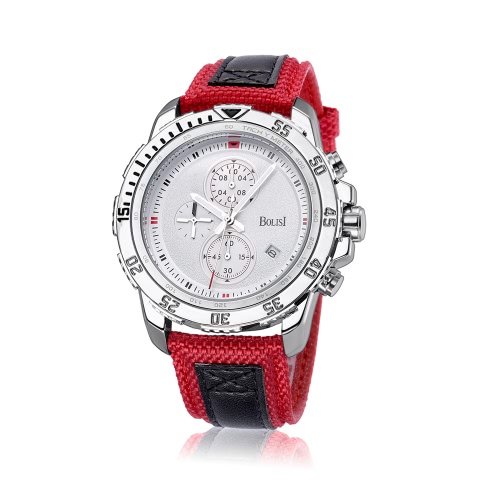 Bolisi Fashion Casual Quartz Watch 3ATM Hommes résistant à l'eau Montres Homme Montre-bracelet Calendrier Timer