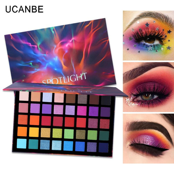 ucanbe makeup eyeshadow palette spotlight 40 color shimmer matte pigmented powder pressed glitter eye shadow pallete cosmetic