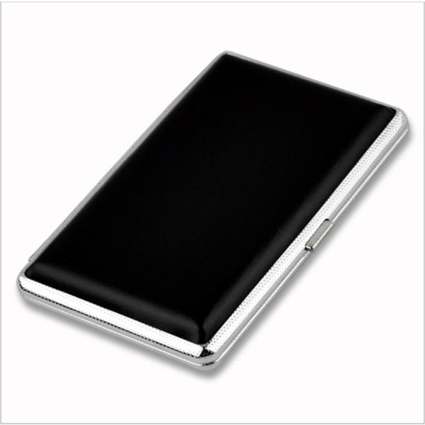Random Design of Ultra-thin Portable Men's Cigarette Box with 12 Fine Leather Packs
