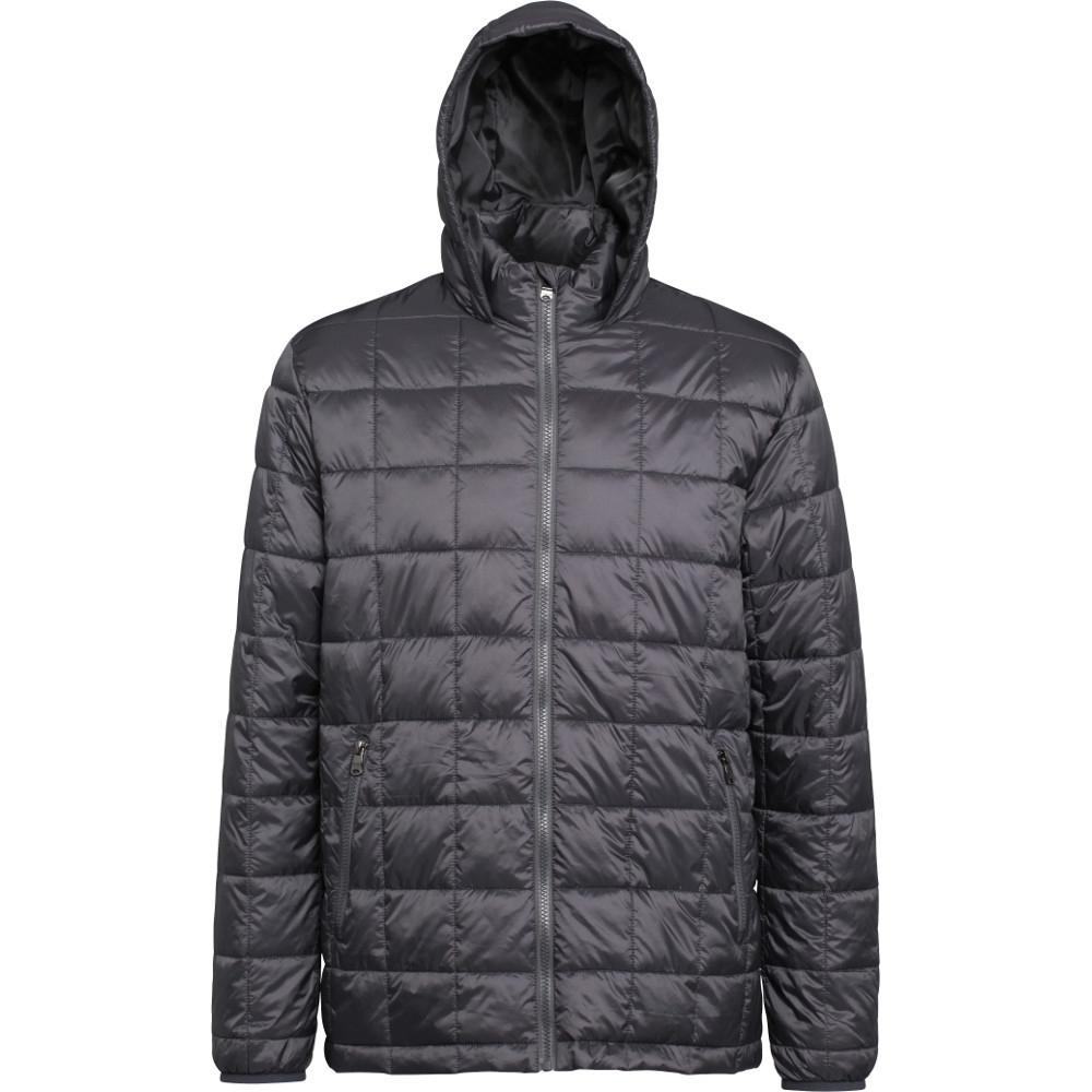 Outdoor Look Mens Box Quilt Lightweight Warm Hooded Jacket 2XL- Chest 48'