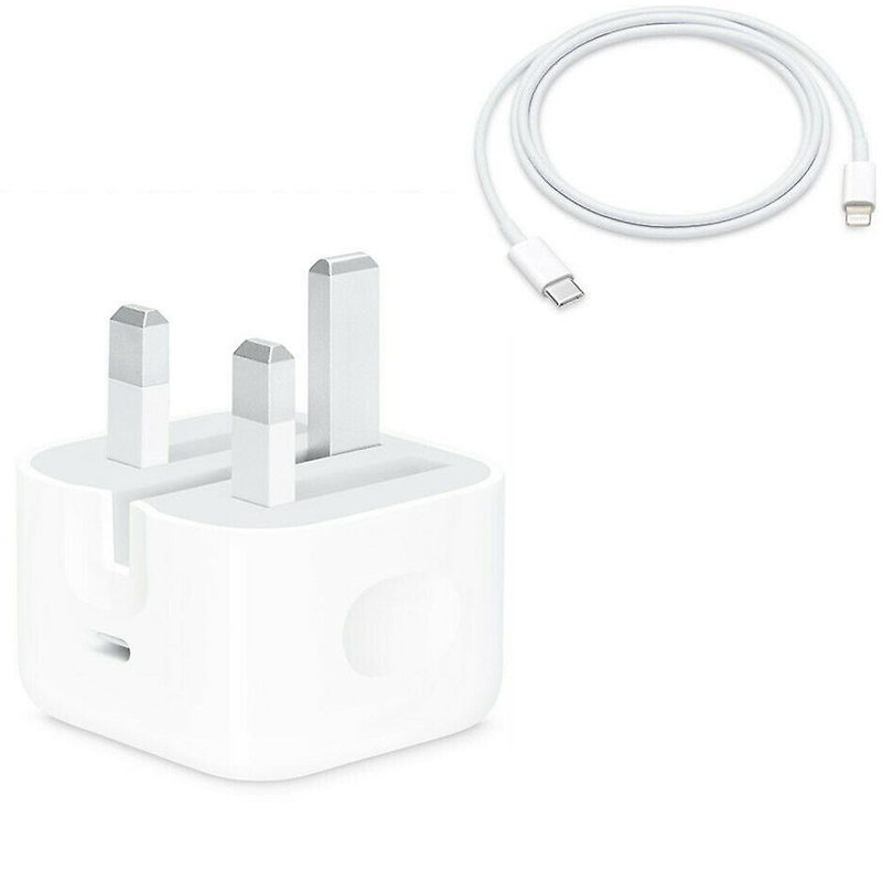 Apple 18W Mains Charger + Lightning to USB-C Cable  - White