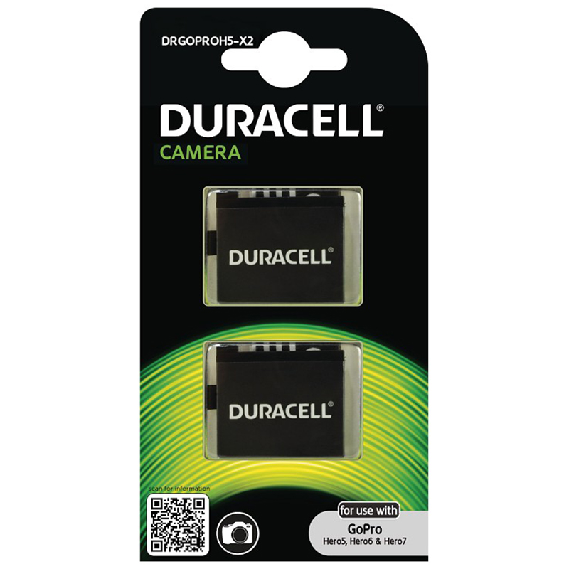Duracell GoPro Hero 5/6/7 Rechargeable Battery - 2 Pack