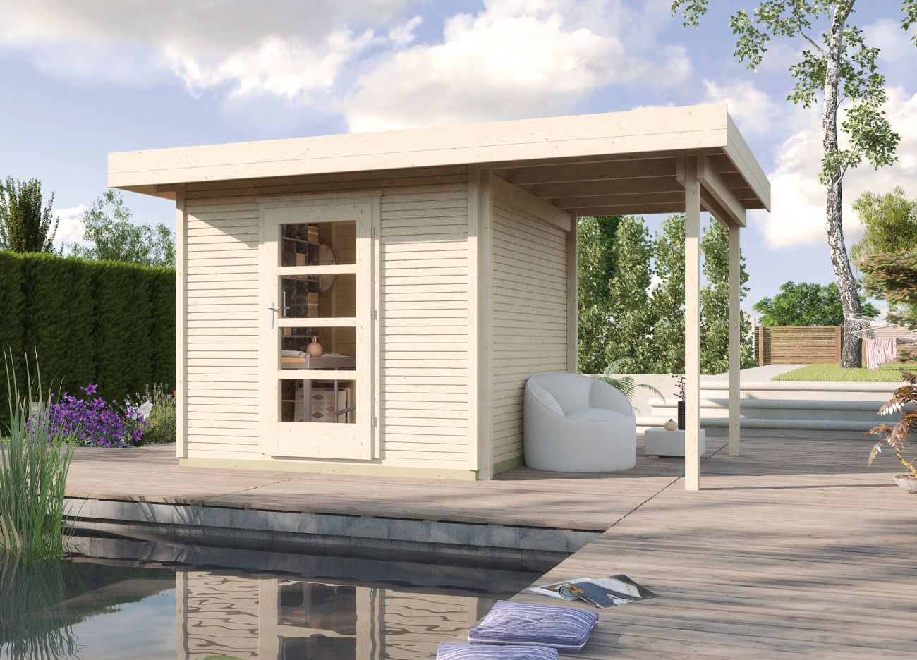 weka Designhaus wekaLine 172 A - weka Gartenhaus Panorama 172