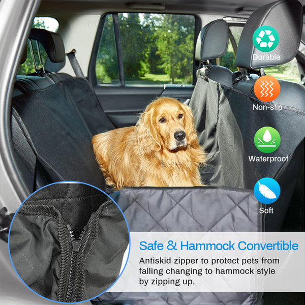 pet carriers oxford fabric waterproof rear back pet seat cover dog car back seat carrier mat hammock cushion protector