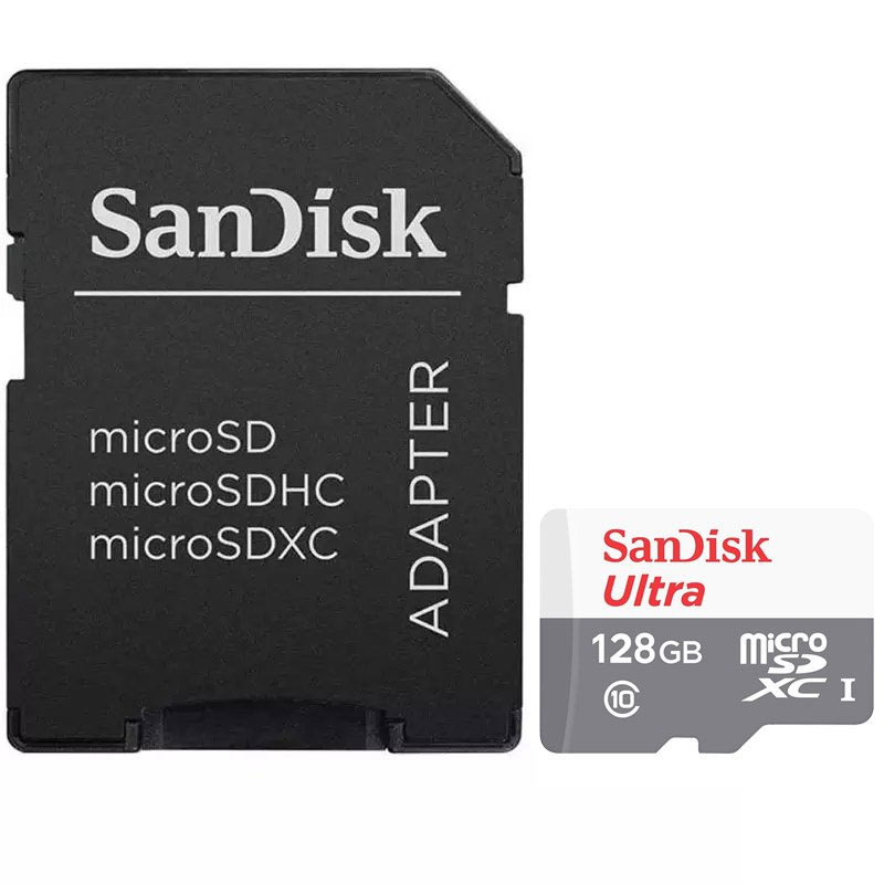 SanDisk 128GB Ultra Micro SD Card (SDXC) UHS-I + Adapter - 80MB/s