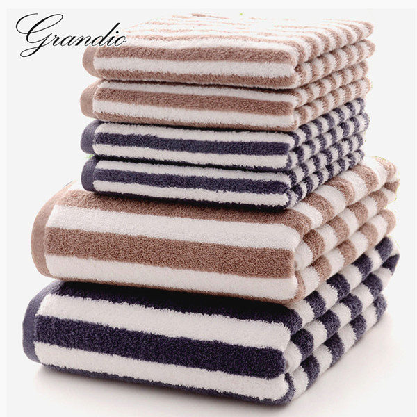 wholesale-3 pack 100% cotton towel set for adults 1 piece terry bath towel 2 pieces hand face towels washcloths for bathroom yoga swim spa