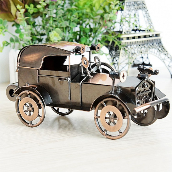 supply antique motorcycle model metal crafts classic car model q87 two-color mixed hair