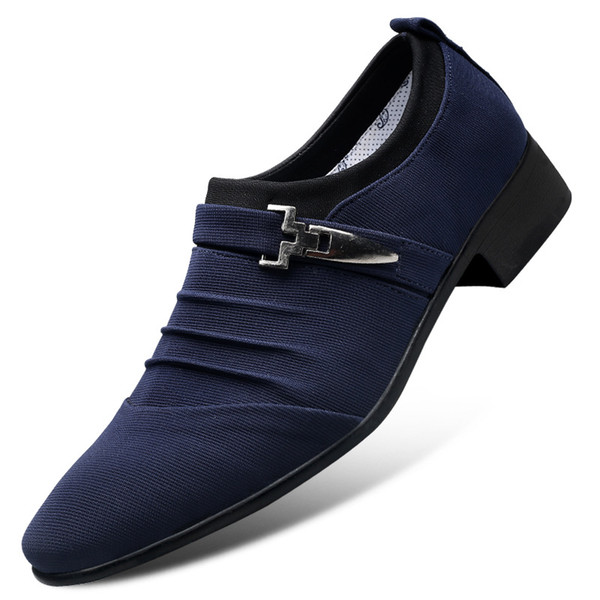 2020 New Cloth Shoes Men's Canvas Oxford Shoes Breathable Formal Wedding Shoes British Fashion Men Flats Zapatos Hombre Vestir