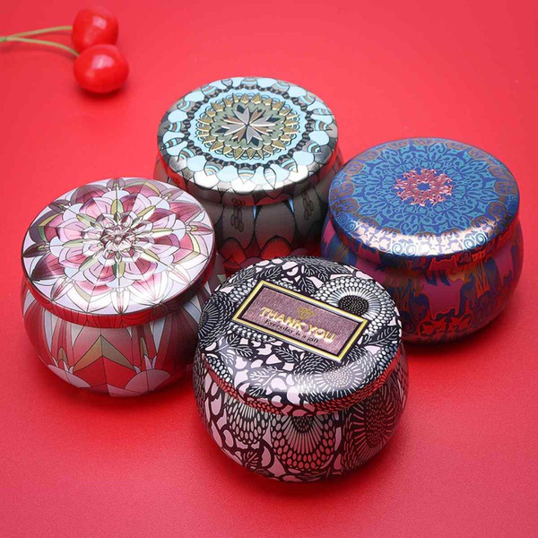 Retro Wedding Gift Box Round Ethnic Style Candy Cake Chocolate Candle Gift Box Birthday Party Baby Christmas Iron