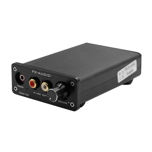 FX-AUDIO DAC-X3 Fiber USB Decoder 24Bit 192Khz DAC Headphone Decoder Audio Amplifiers Support PC-USB Coaxial Optical Audio IN 3.5mm Earphone OUT US Plug