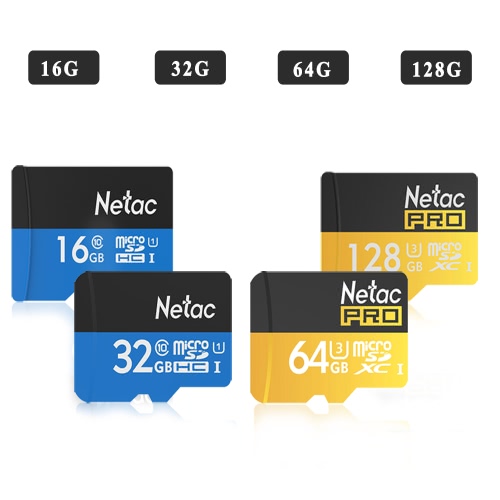 Netac P500 Class 10 16G Micro SDHC TF Flash Memory Card Data Storage UHS-1 High Speed Up to 80MB/s