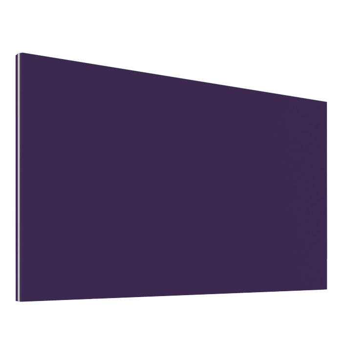 Dark Purple Office Desk Screen 1800mm Wide - Height 480mm
