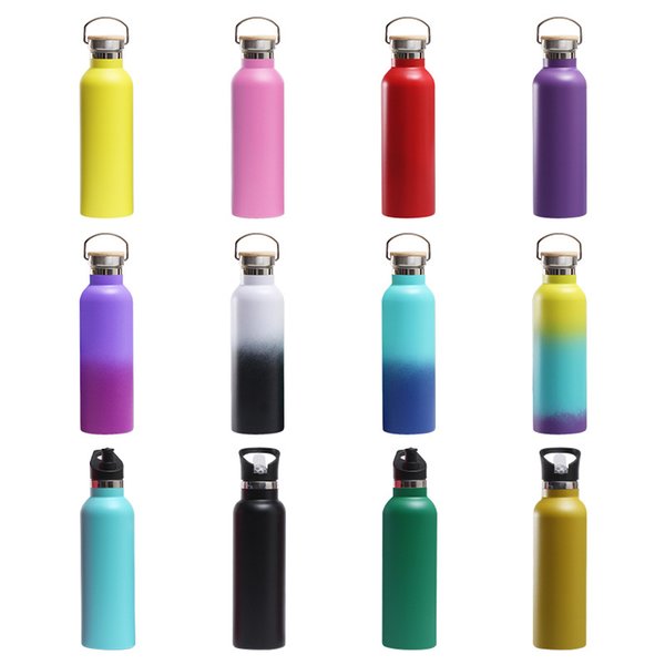 Stainless Steel Water Bottle Leak-proof Single Wall Large Capacity Wide Mouth Hot Cold Water Bottle Drinkware