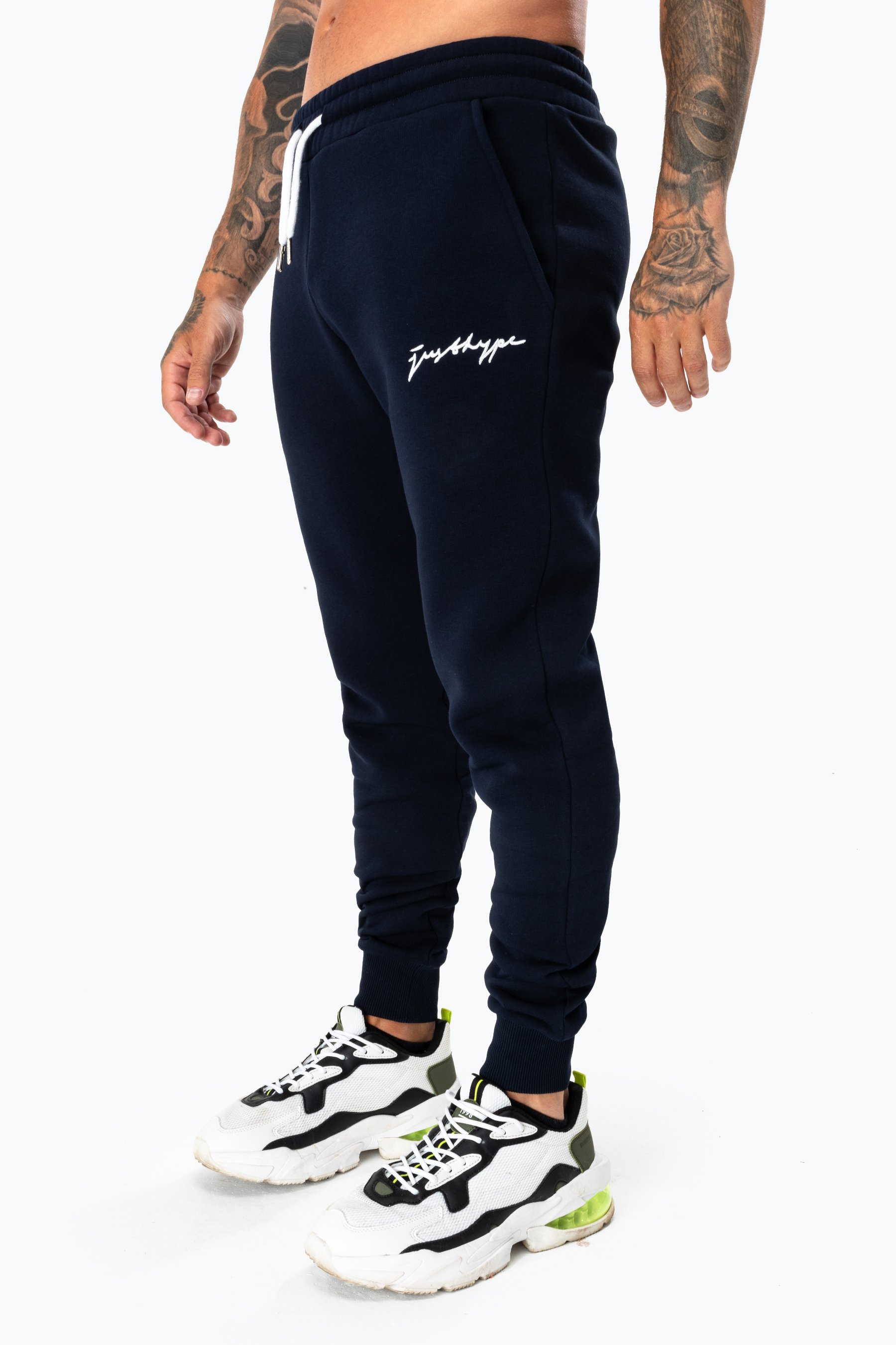 Hype Navy Scribble Logo Men's Joggers | Size XX-Small