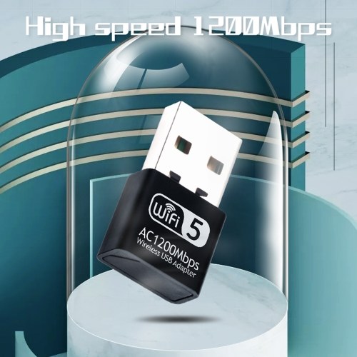 2.4G 5G AC1200Mbps Carte réseau sans fil Adaptateur USB Récepteur WIFI double bande RTL8812