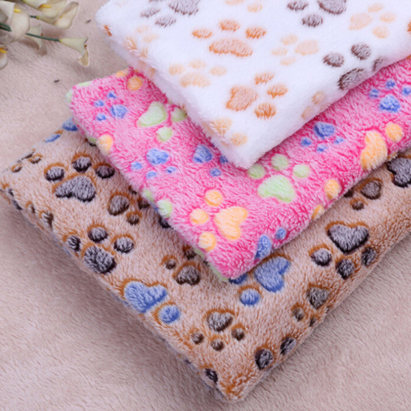 pet towel blanket for dogs animals lovely print keep warm coral fleece soft mat cat puppy bed sofa cushion supplies 100x80cm