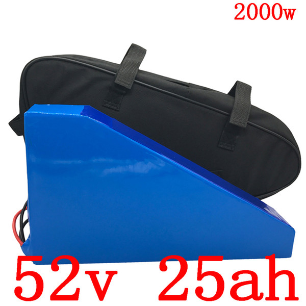 customs tax 52v 1000w 2000w electric scooter 51.8v battery 52 25ah electric bike battery v lithium battery charger + 5a 25ah