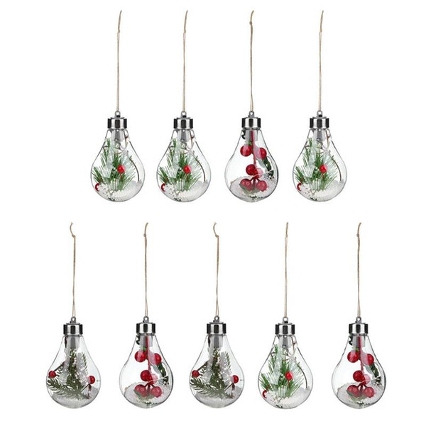 Soft Plastic Clear LED Christmas Light Bulb Ball Tree Hanging Decor Bauble