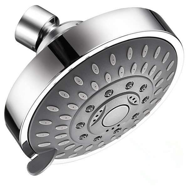 high pressure abs chrome finish 4 inch shower head wall mounted showerheads with 5-mode showering swivel joint adjustable faucet