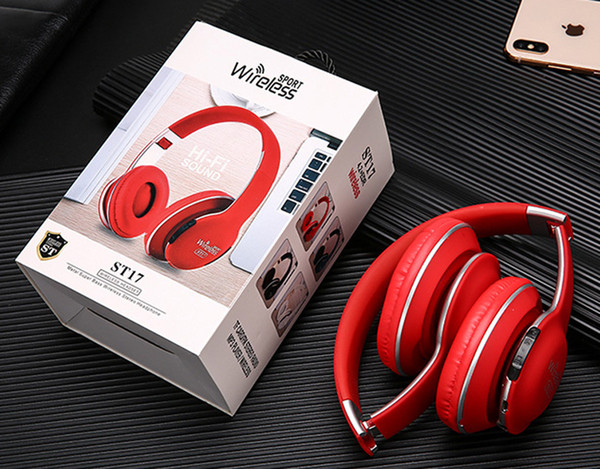 mosunx portable bluetooth 4.1 wireless headset, stereo foldable headset built-in microphone noise reduction echo cancellation.