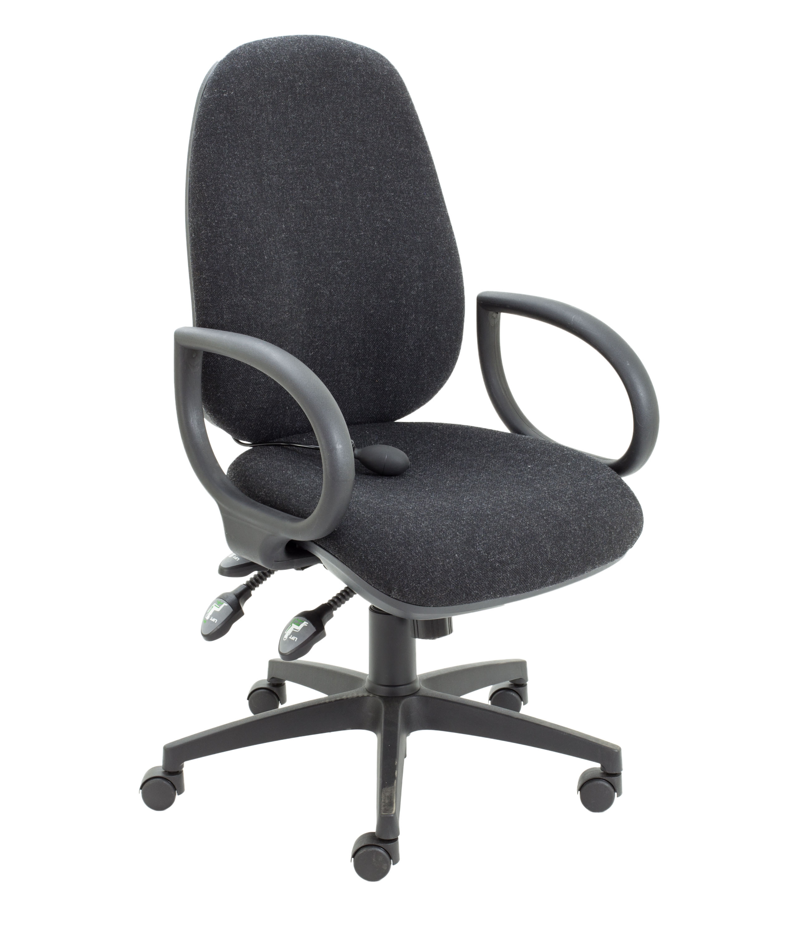 Maxi Ergo Chair With Fixed Arms - Charcoal