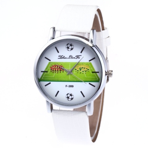 F-389 Fashion Watches Quartz Luxury Leather Wrist Watch British Style with Football Player Pattern for FIFA World Cup
