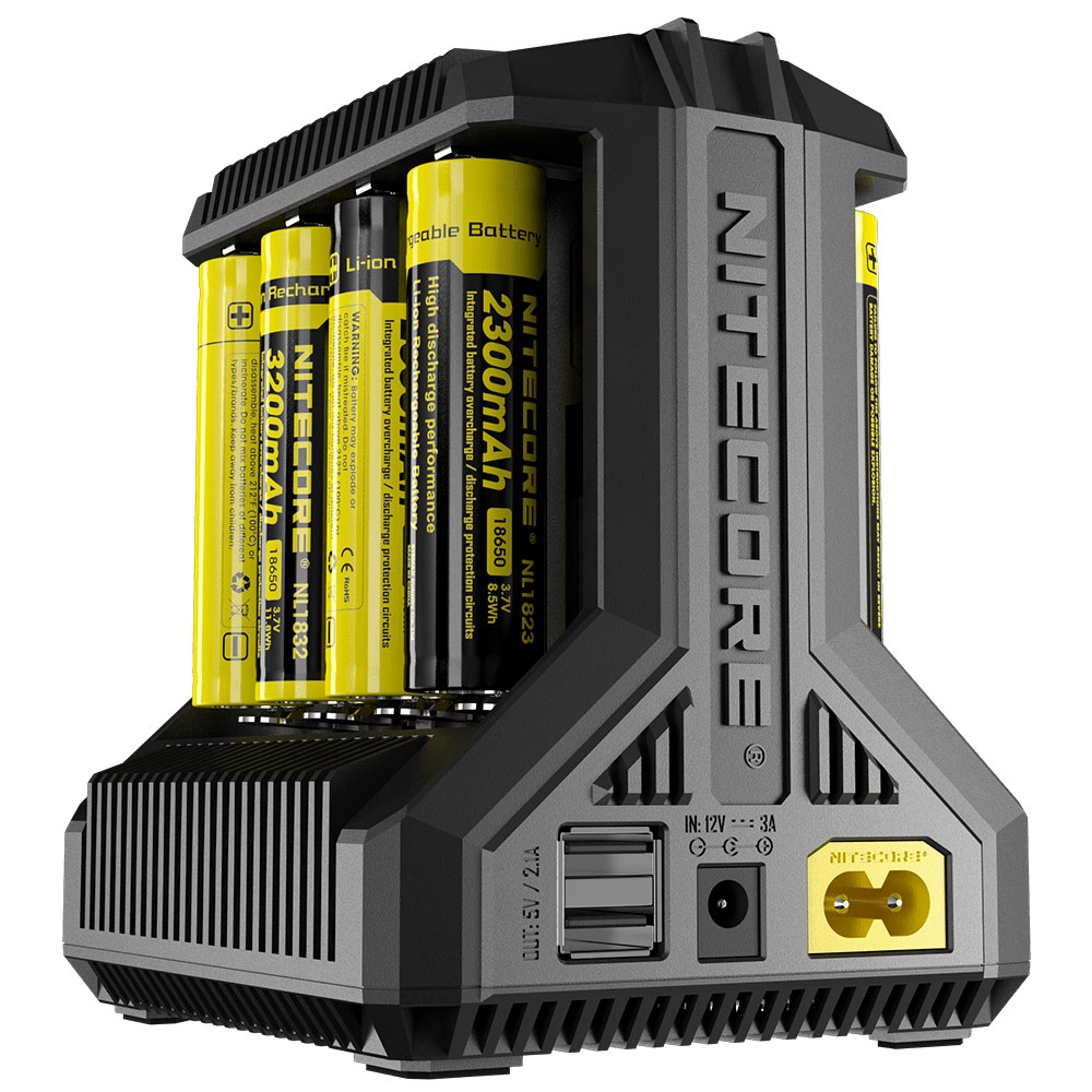 Nitecore i8 8 BAY IMulti-slot Intelligent Battery Charger for AA, AAA and Li-Ion Cylindricals etc.