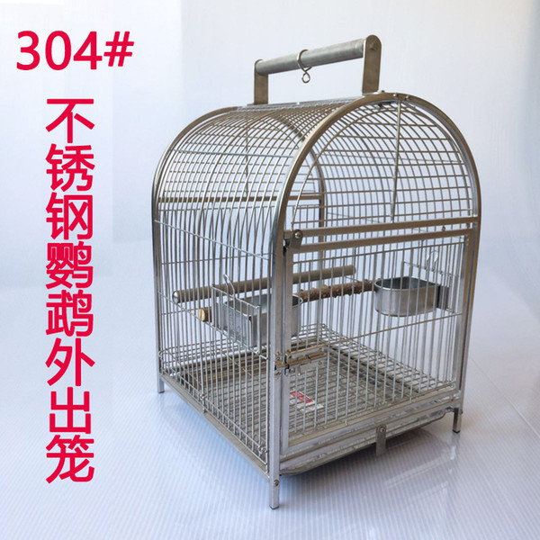 304 stainless steel parrot go out cage ash parrot go out portable cage amazon middle and small size parrot it 's to go cage