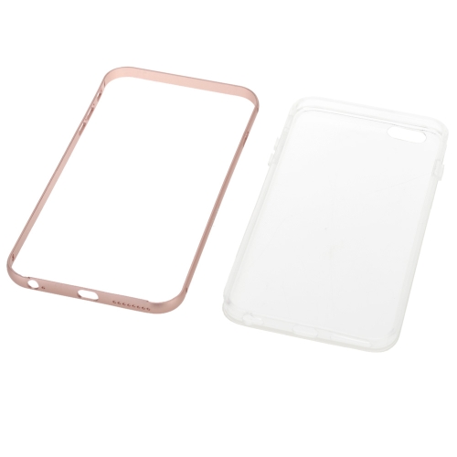 Armature en métal KKmoon + TPU téléphone cas couvrir coque protectrice pour iPhone 6 Plus 6 s Plus respectueux de l'environnement matériel élégant Portable ultra-mince anti-rayures anti-poussière Durable