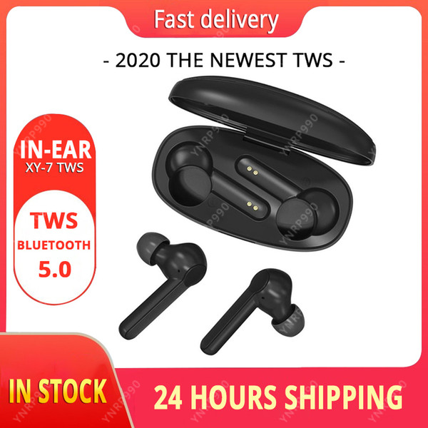 fast delivery of new features in stock in 2020 xy-7 tws bluetooth headset wireless stereo headset, subwoofer headset with microphone chargi