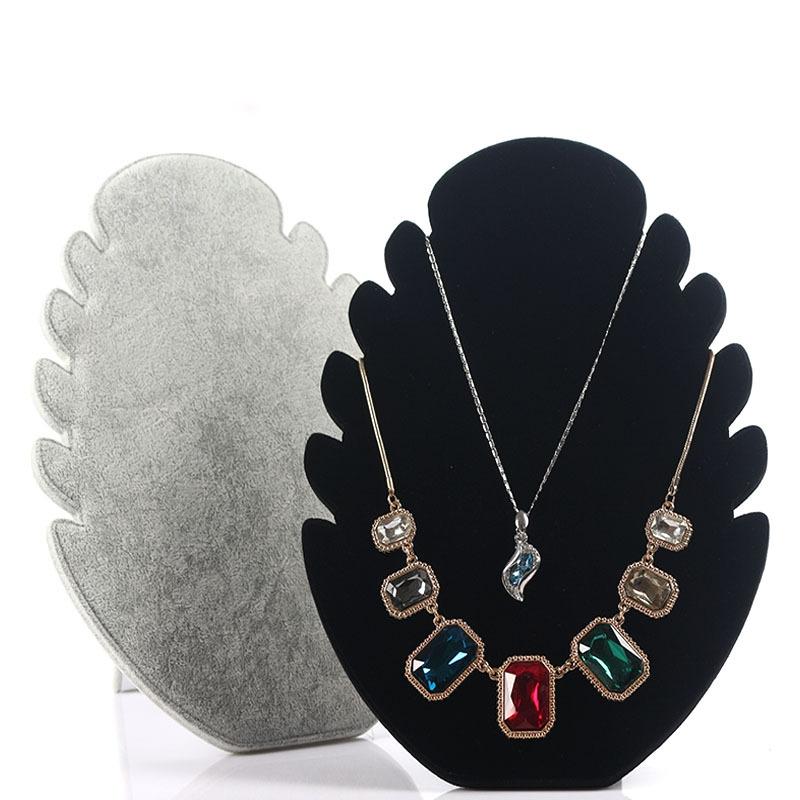 1Pc Gray/Black Ice Velvet Jewelry Display Stand Holder