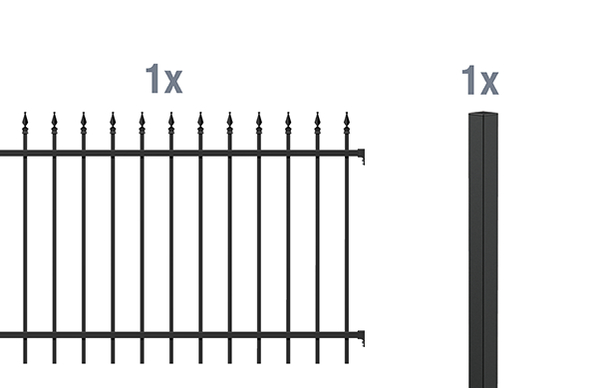 Anbauset Zierzaun Chaussee 2m - Anbauset Zierzaun Chaussee 2m